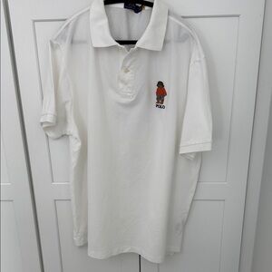 Polo by Ralph Lauren White Polo with Bear Embroidery